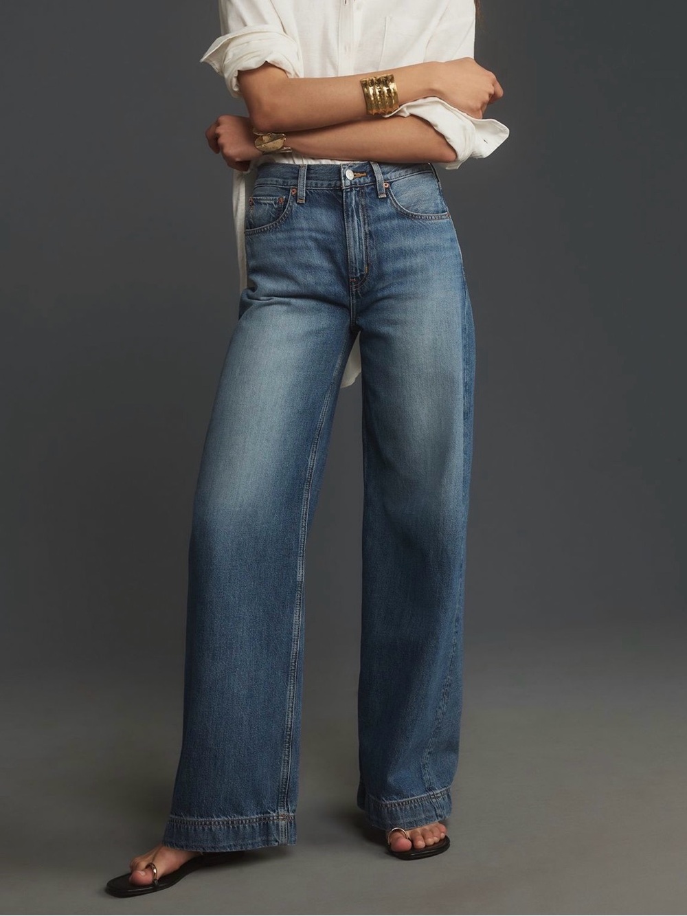 Etica Devon Mid-rise wide leg Jean